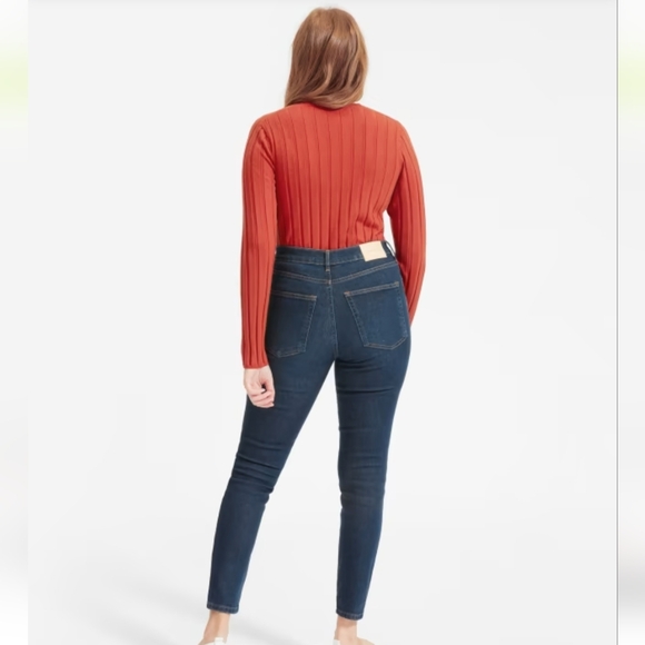 NWT EVERLANE AUTHENTIC STRETCH HIGH RISE SKINNY JEANS 23 TALL - Picture 2 of 6